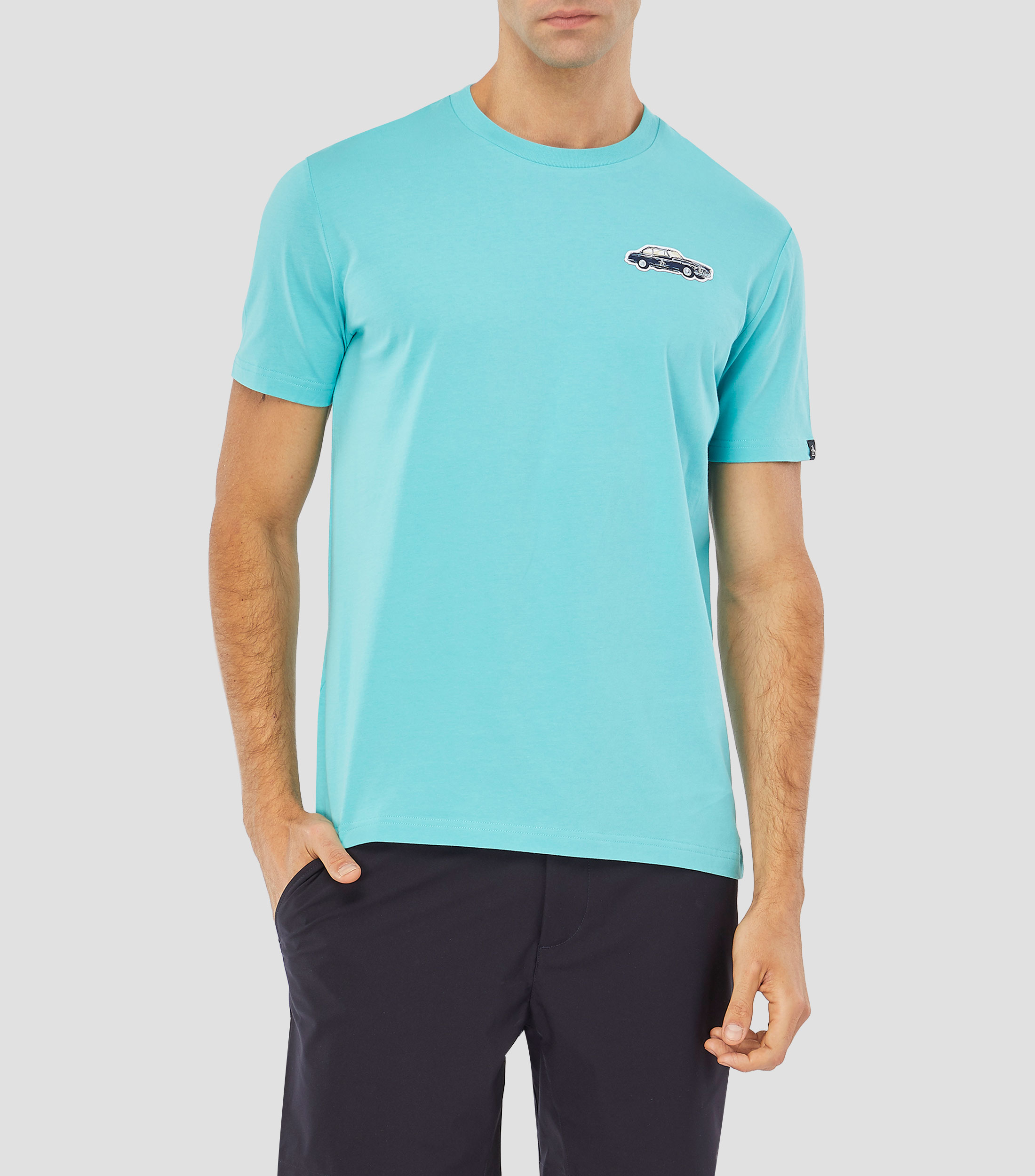 Playera cuello redondo manga corta lisa Hombre
